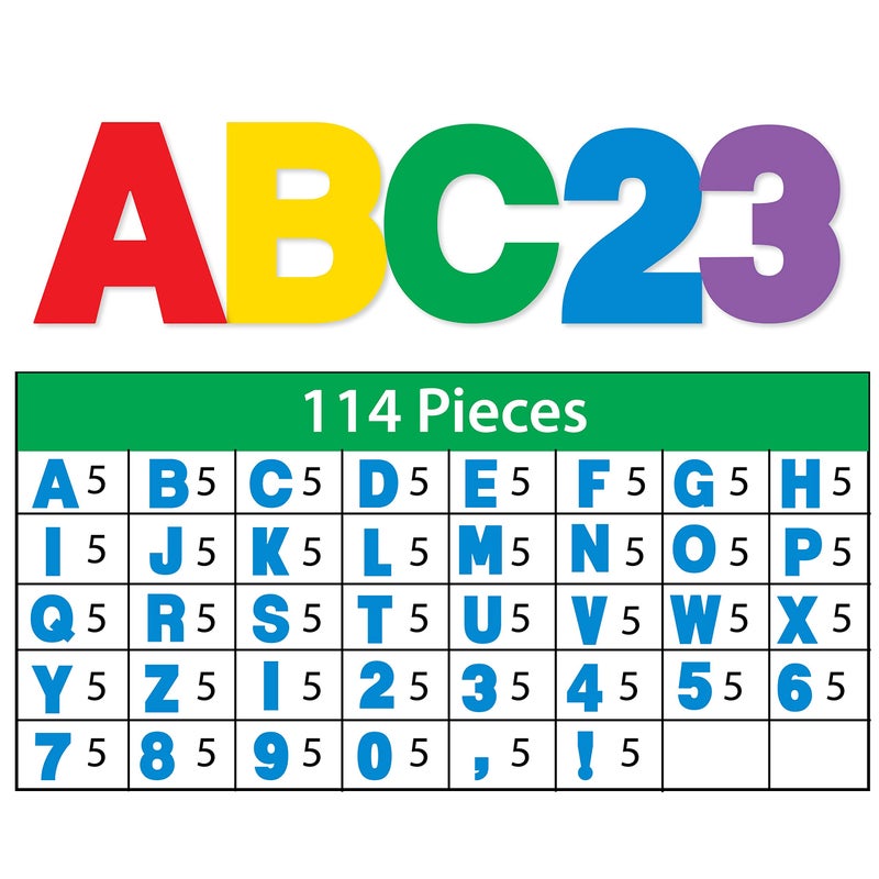 ArtSkills Poster Letters 4â€ Paper Letters for Poster Board Projects, Classroom Bulletin Boards, Sign Making Supplies,Classic Primary, 190 Pieces - Image 2